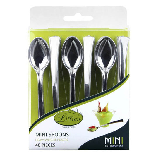 Cucharas Desechables Lillian Plástico de 48 Piezas
