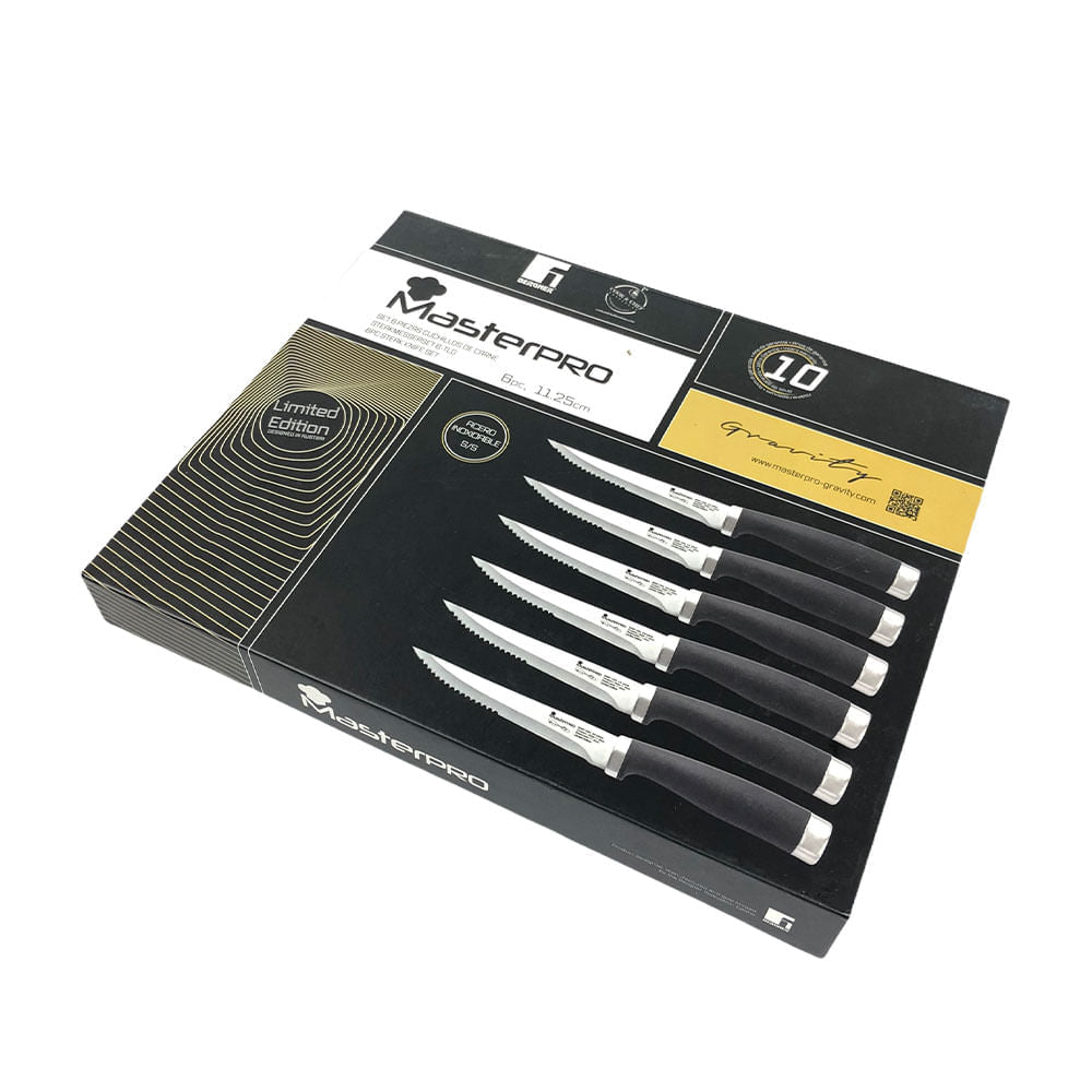 Cuchillos Master Pro Gravity Chuletero 6 Piezas