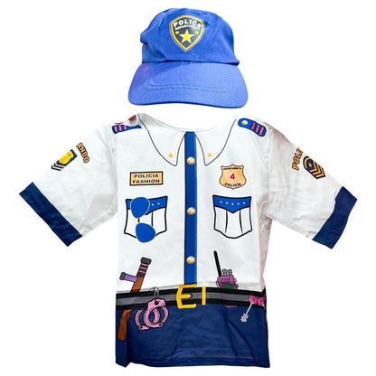 Disfraz de Policía / Niña con Uniforme y Gorra - Popular - Titan.com.pa - 7590032779522