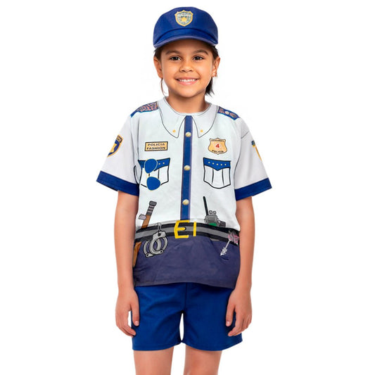 Disfraz de Policía / Niña con Uniforme y Gorra - Popular - Titan.com.pa - 7590032779522