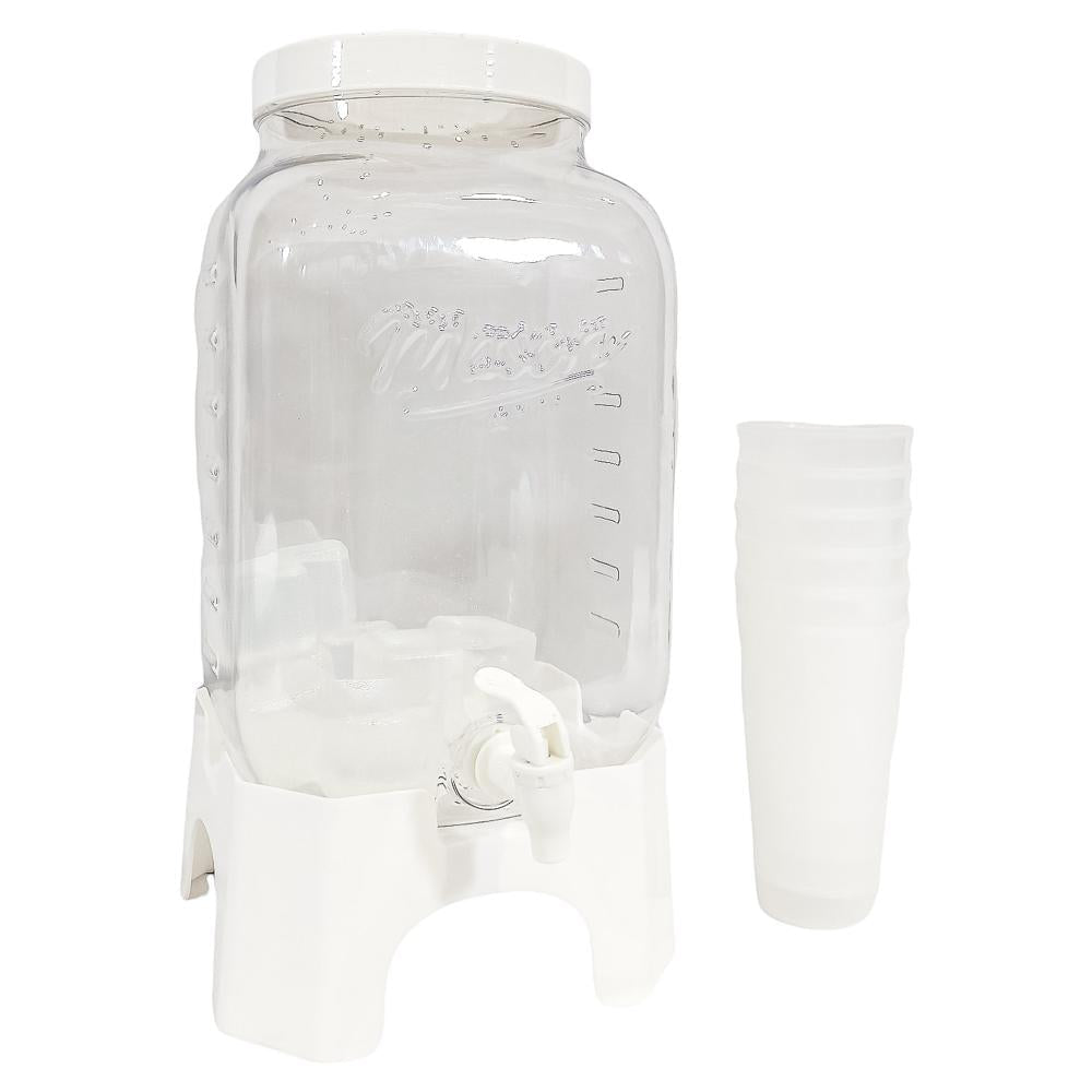 Dispensador de Bebidas Mason Craft con Vasos 17 Piezas