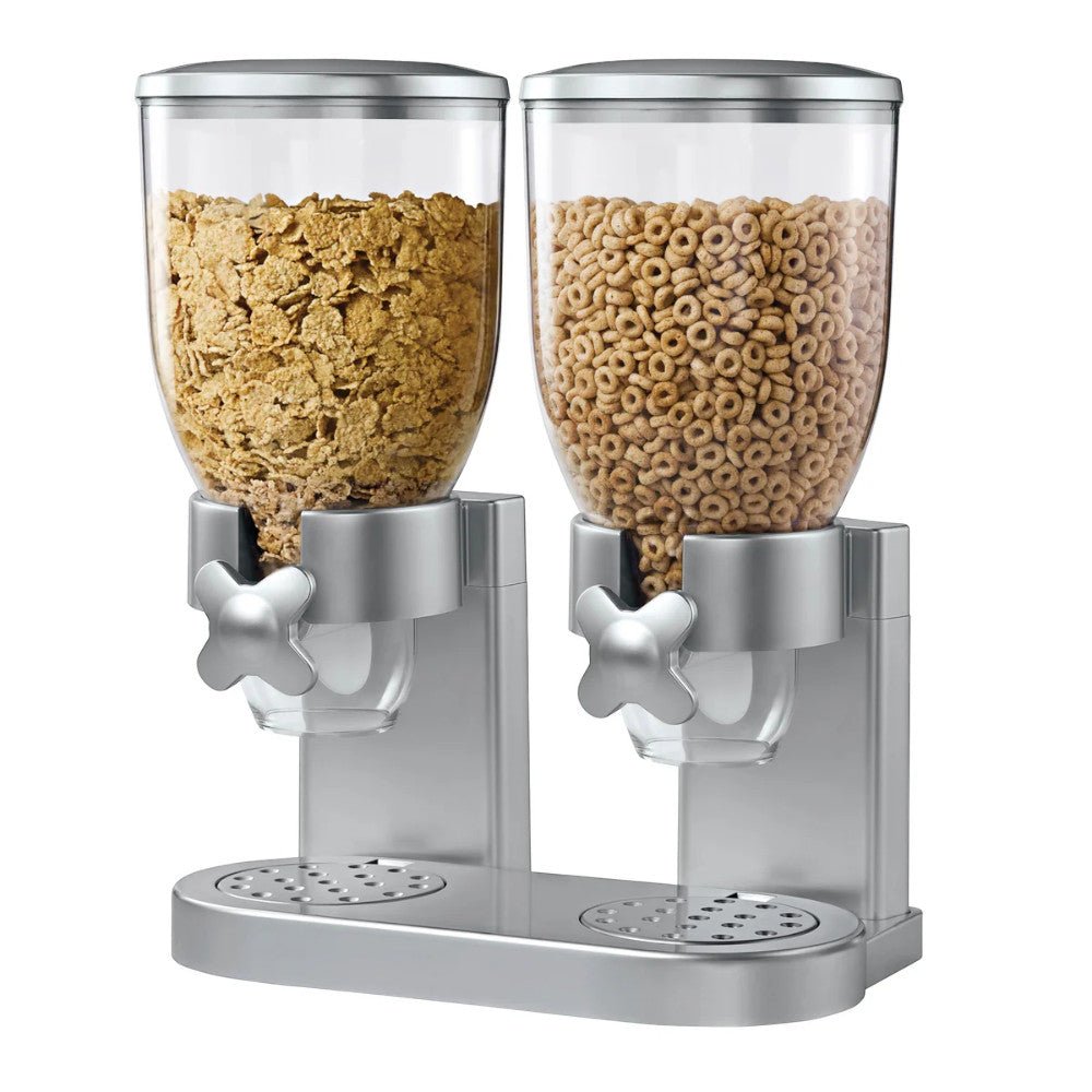 Dispensador de Cereal Honey Can Do Doble / Gris - Honey Can Do - Titan.com.pa - 892583000481