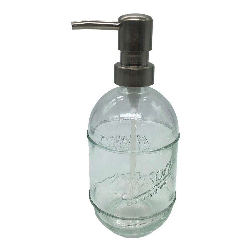 Dispensador Jabon Mason Craft Vidrio 16Oz Clear
