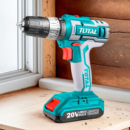 Drill Taladro Inalámbrico Total Función Impacto 20V De 3/8" 45Nm - Total - Titan.com.pa - 6976057331685