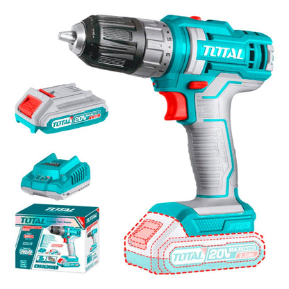 Drill Taladro Inalámbrico Total Función Impacto 20V De 3/8" 45Nm - Total - Titan.com.pa - 6976057331685