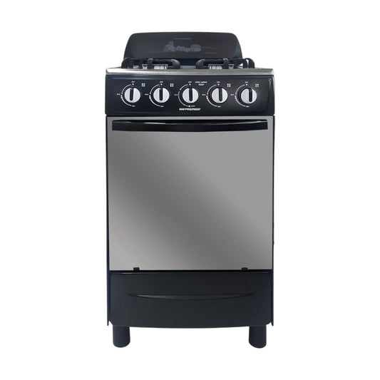 Estufa A Gas 20" Premier / 4 Quemadores / Con Horno / Negro