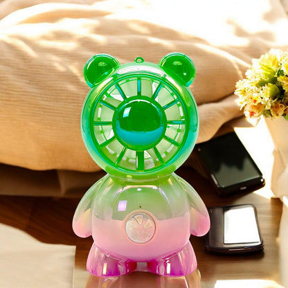 Abanico de mesa recargable portátil estilo osito