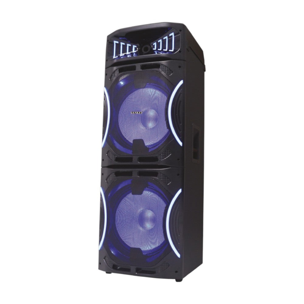 Bocina Sankey PA15ACK400 de 400 W RMS con doble bocina de 15 pulgadas.