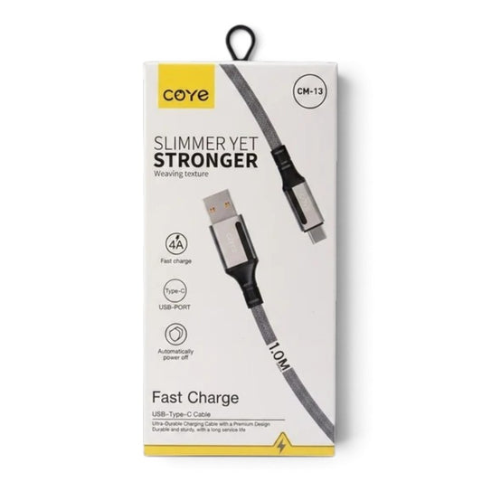 Cable cargador USB Tipo C Home Elegance con textura trenzada