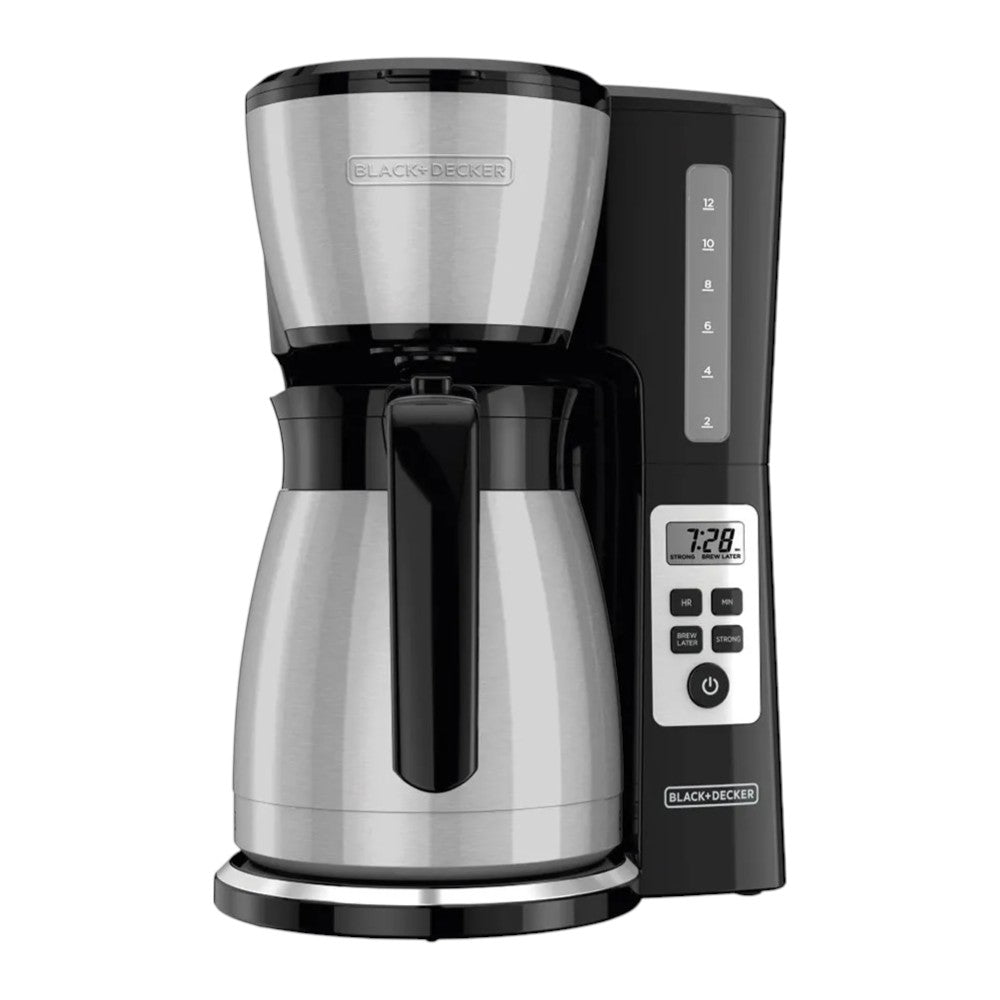 Cafetera térmica digital Black+Decker CM2046S de 12 tazas.