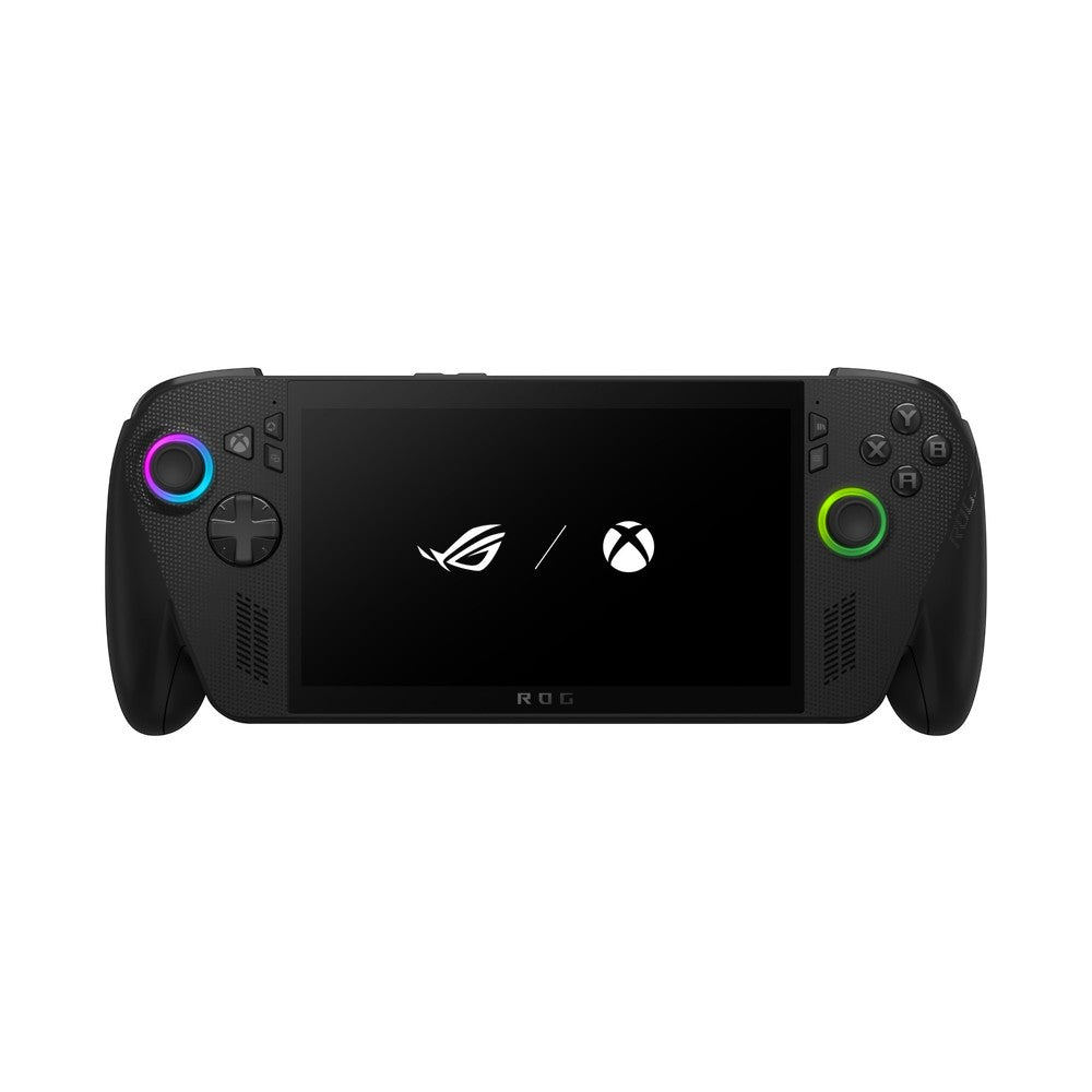 Consola portátil ASUS ROG Ally negra con pantalla táctil Full HD de 7 pulgadas.