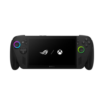 Consola portátil ASUS ROG Ally negra con pantalla táctil Full HD de 7 pulgadas.