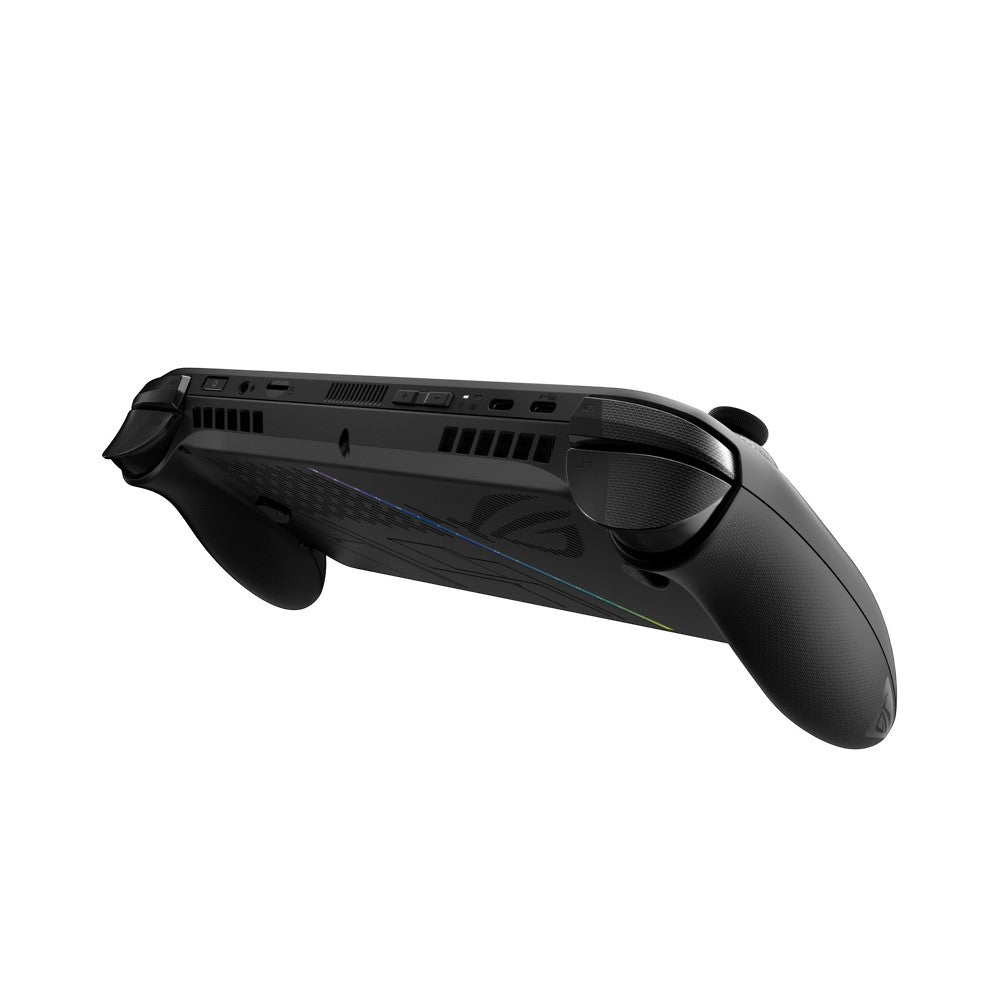 Consola portátil ASUS ROG Ally negra con pantalla táctil Full HD de 7 pulgadas.