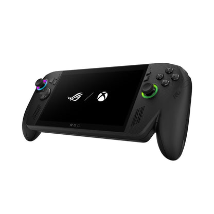 Consola portátil ASUS ROG Ally negra con pantalla táctil Full HD de 7 pulgadas.