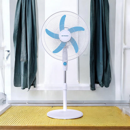 Abanico de Pedestal Premier de 16" / Recargable / Azul