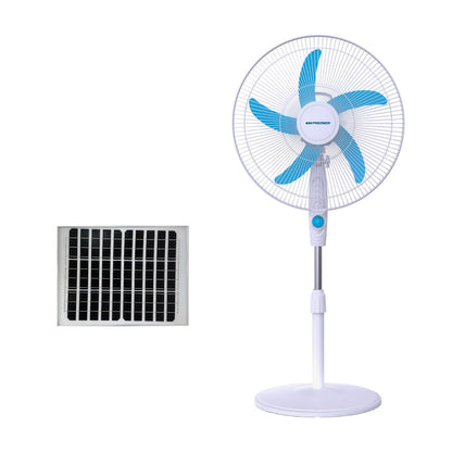 Abanico de Pedestal Premier de 16" Con Panel Solar / Azul