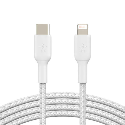 Cable Trenzado Usb-C Belkin Lightning BoostCharge / 1M / Blanco