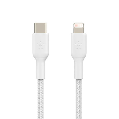 Cable Trenzado Usb-C Belkin Lightning BoostCharge / 1M / Blanco