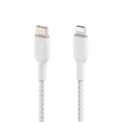 Cable Trenzado Usb-C Belkin Lightning BoostCharge / 1M / Blanco