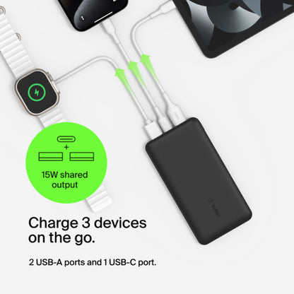Batería Portátil Belkin Power Bank 20K / Usb-Ax2 / 15W / Negro