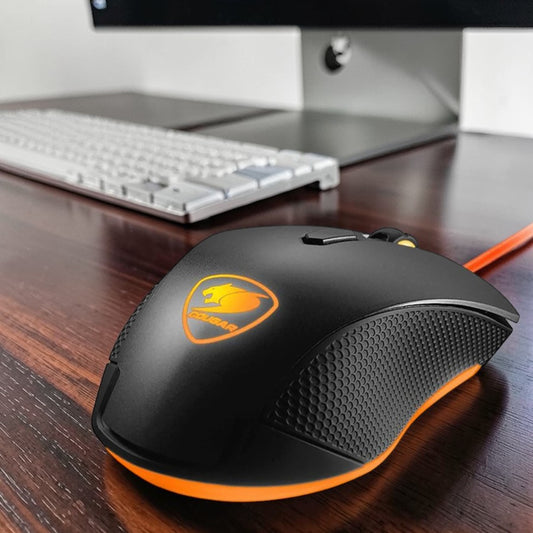 Mouse Gamer Cougar Con Cable USB / Negro-Naranja