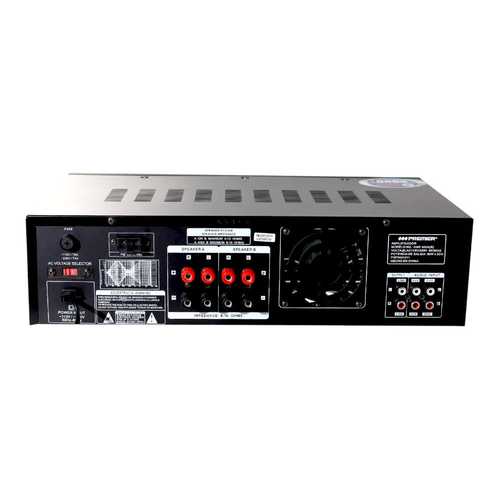 Amplificador Premier 8000W / Bluetooth / USB