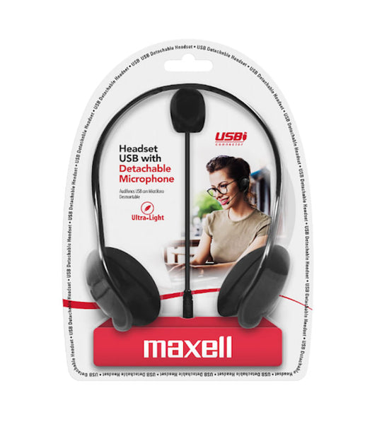 Audifonos Maxell Con Micrófono Negro
