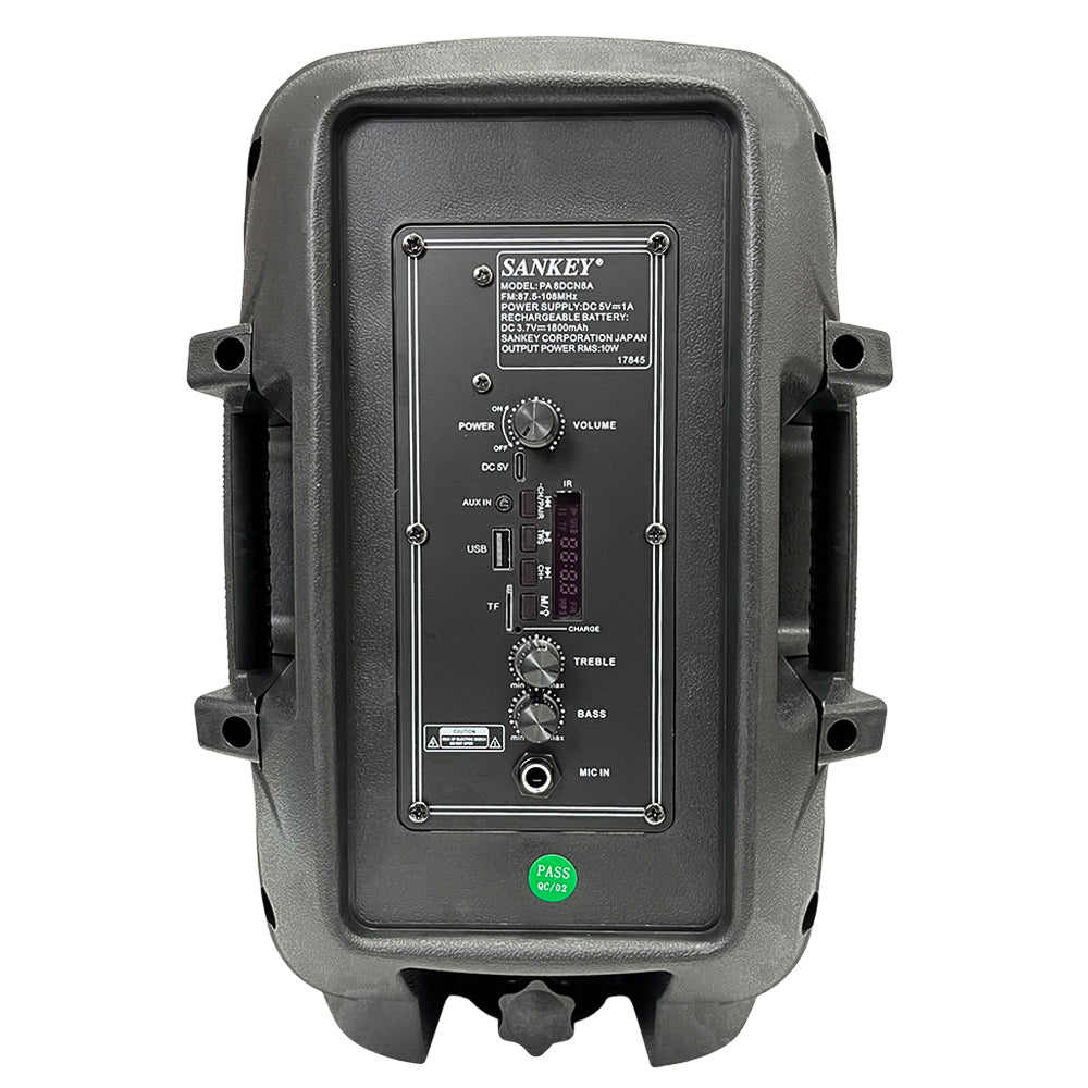 Bocina Portátil Sankey de 8" / Bluetooth / TWS – 10W