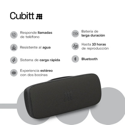 Bocina Portátil Cubitt Power Pro - Negra