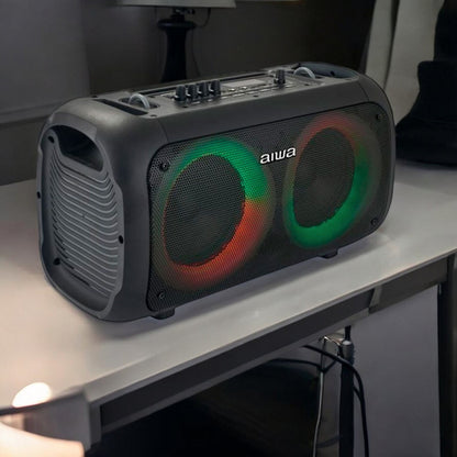 Bocina Aiwa 400W Pmpo / Luces LED Multicolor / Horizontal - AWPOH35