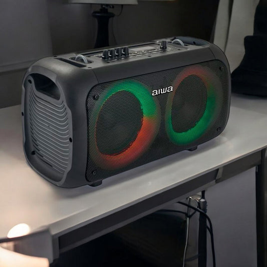 Bocina Aiwa 400W Pmpo / Luces LED Multicolor / Horizontal - AWPOH35