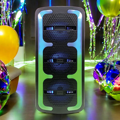 Bocina Recargable Premier 6.5" X3 / FM/Micrófono / 34000 w