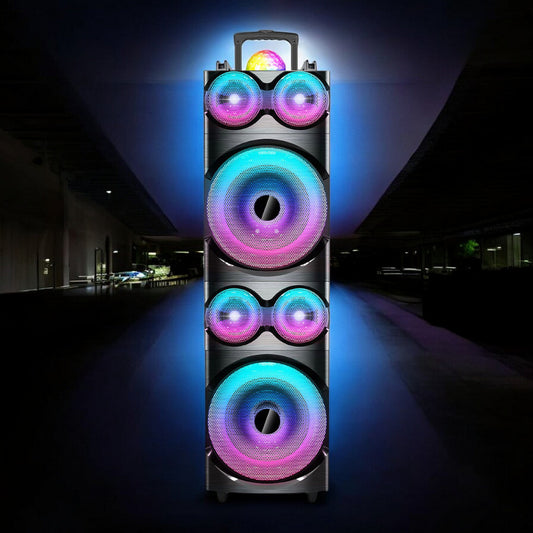 Bocina Premier 10"x2 / FM / BT / USB / Mic