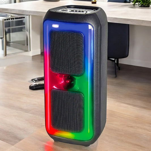 Bocina Sankey Portátil 2x4" / Luz LED / Bluetooth / Karaoke