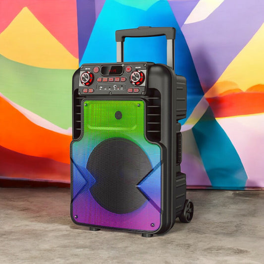 Bocina Sankey 12" / 50w / Bluetooth / LED / USB / FM / AUX / Karaoke