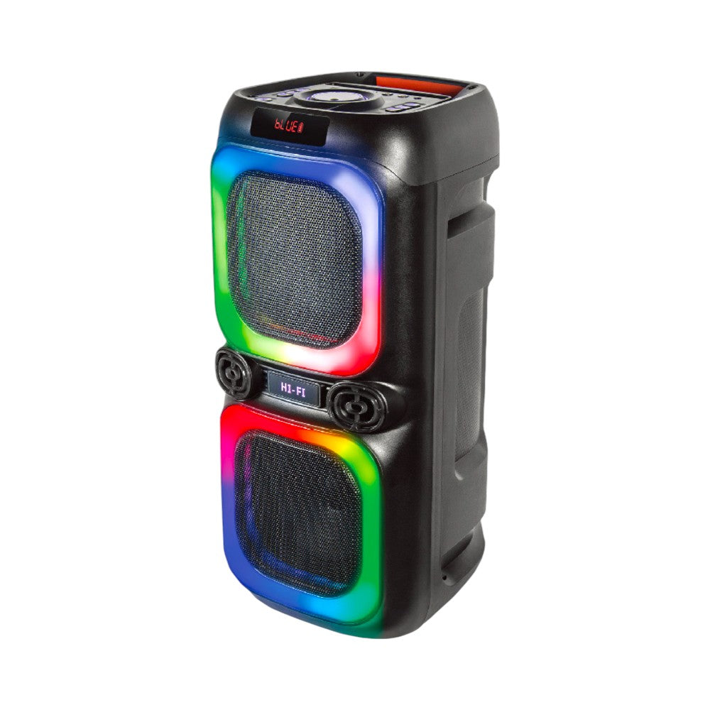 Bocina Portátil Sankey 8"x2 / 40W / Bluetooth / Karaoke / FM