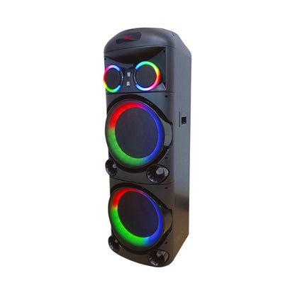 Bocina Sankey 2x12" / 100W / Luz LED / Karaoke / Bluetooth
