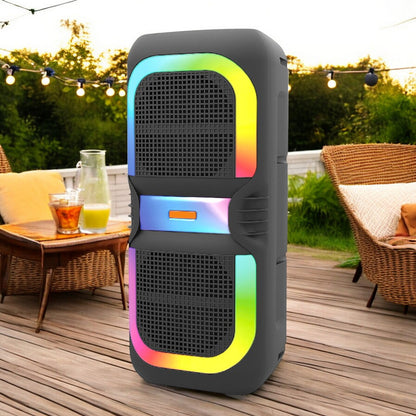 Bocina Portátil Sankey 2x8" / 16W / LED / Karaoke