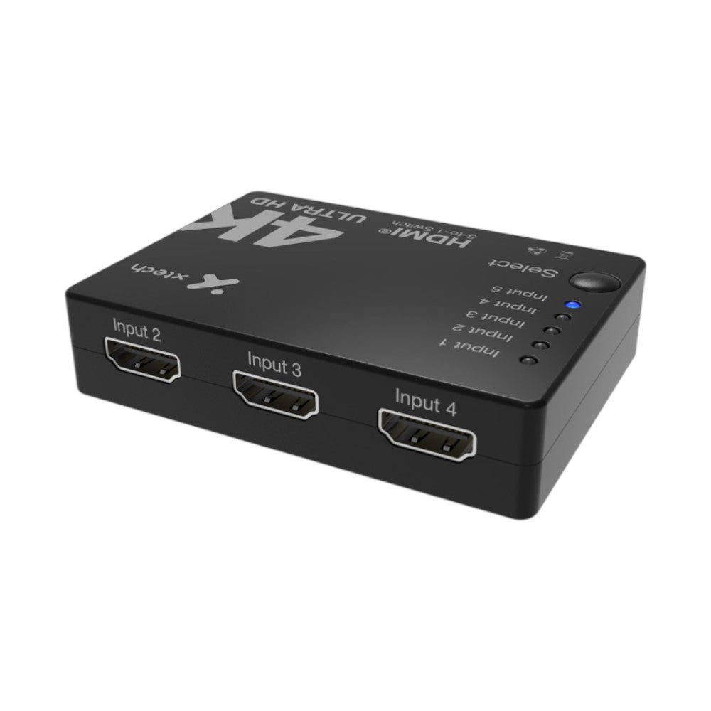 Switch HDMI Xtech de 5 Puertos