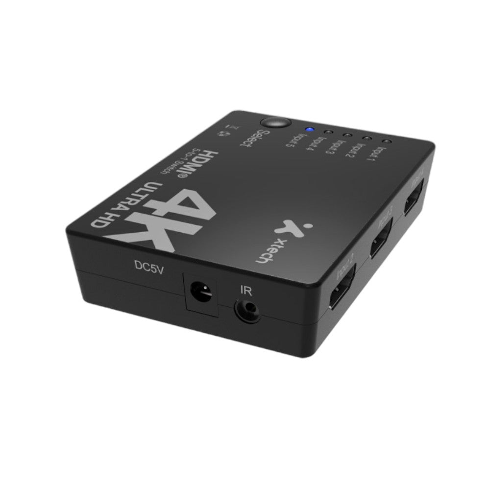 Switch HDMI Xtech de 5 Puertos
