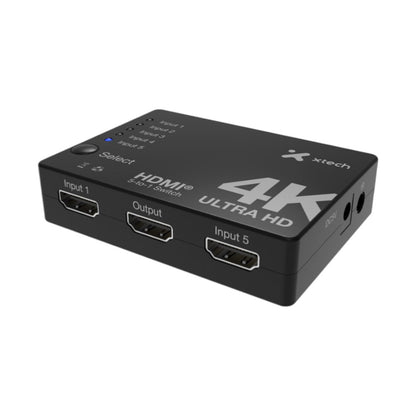 Switch HDMI Xtech de 5 Puertos