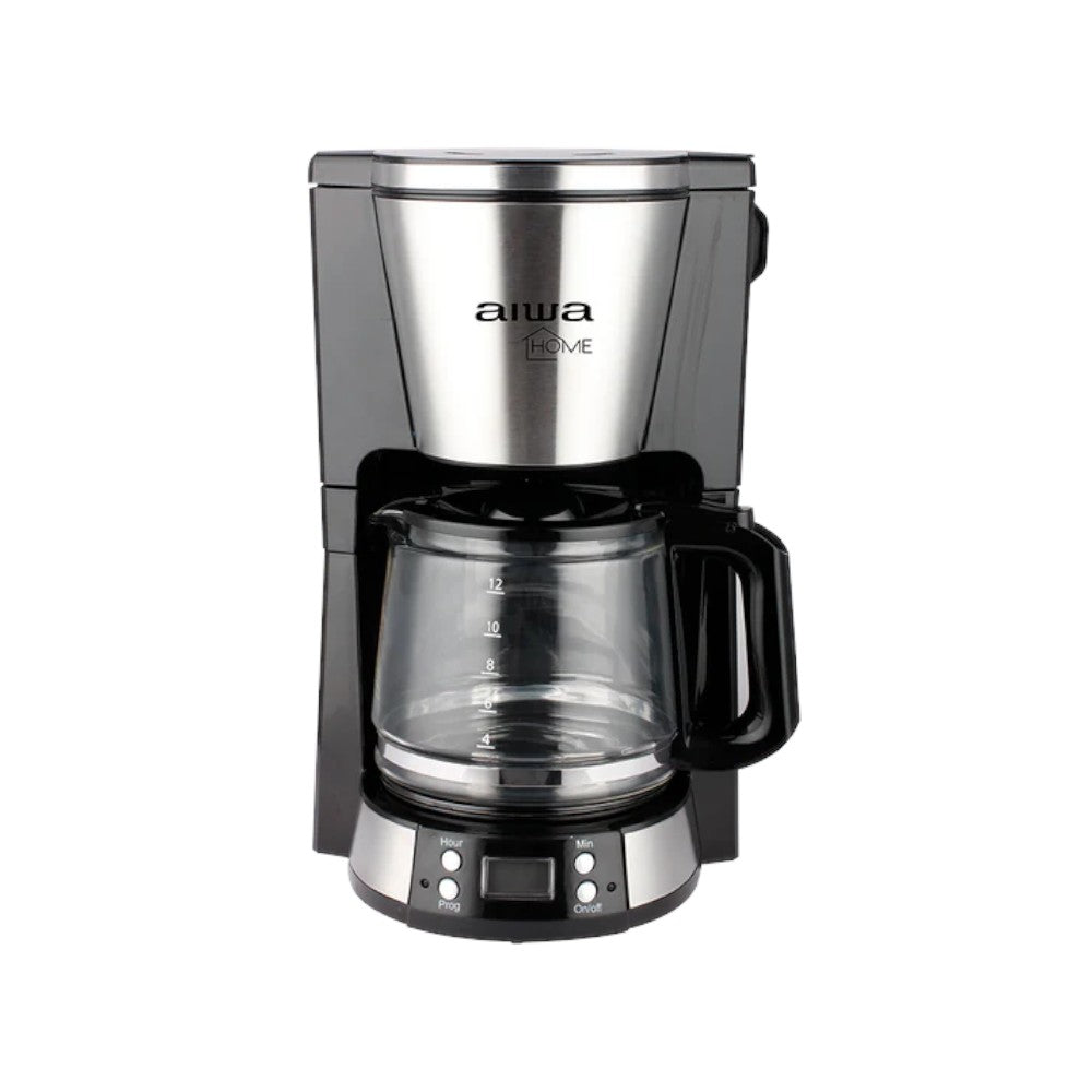 Cafetera Aiwa Jarra de Vidrio 12 Tazas | Negro