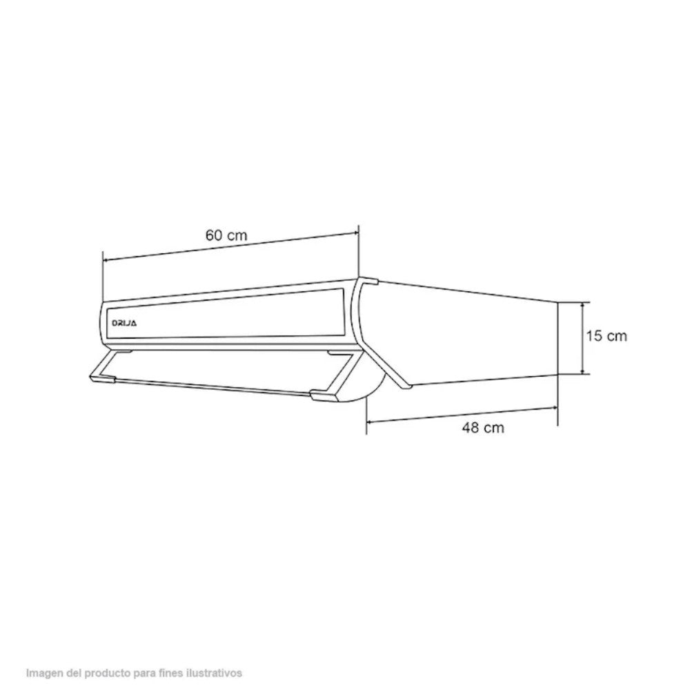 Extractor de Grasa Drija 24" / 3 Velocidades / Acero Inoxidable