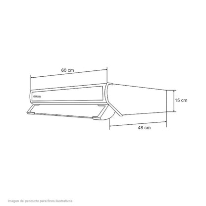 Extractor de Grasa Drija 24" / 3 Velocidades / Acero Inoxidable