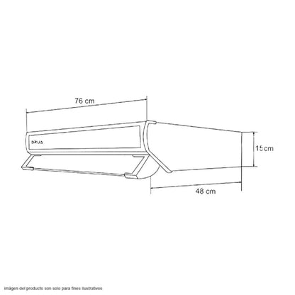 Extractor de Grasa Drija Compatto 76 / 30" / 3 Velocidades / Negro