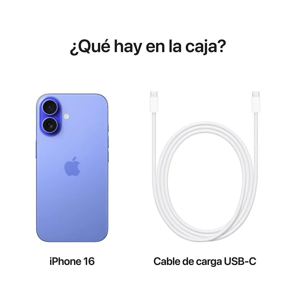 iPhone 16 de 256GB / Sim Físico / Ultramarino