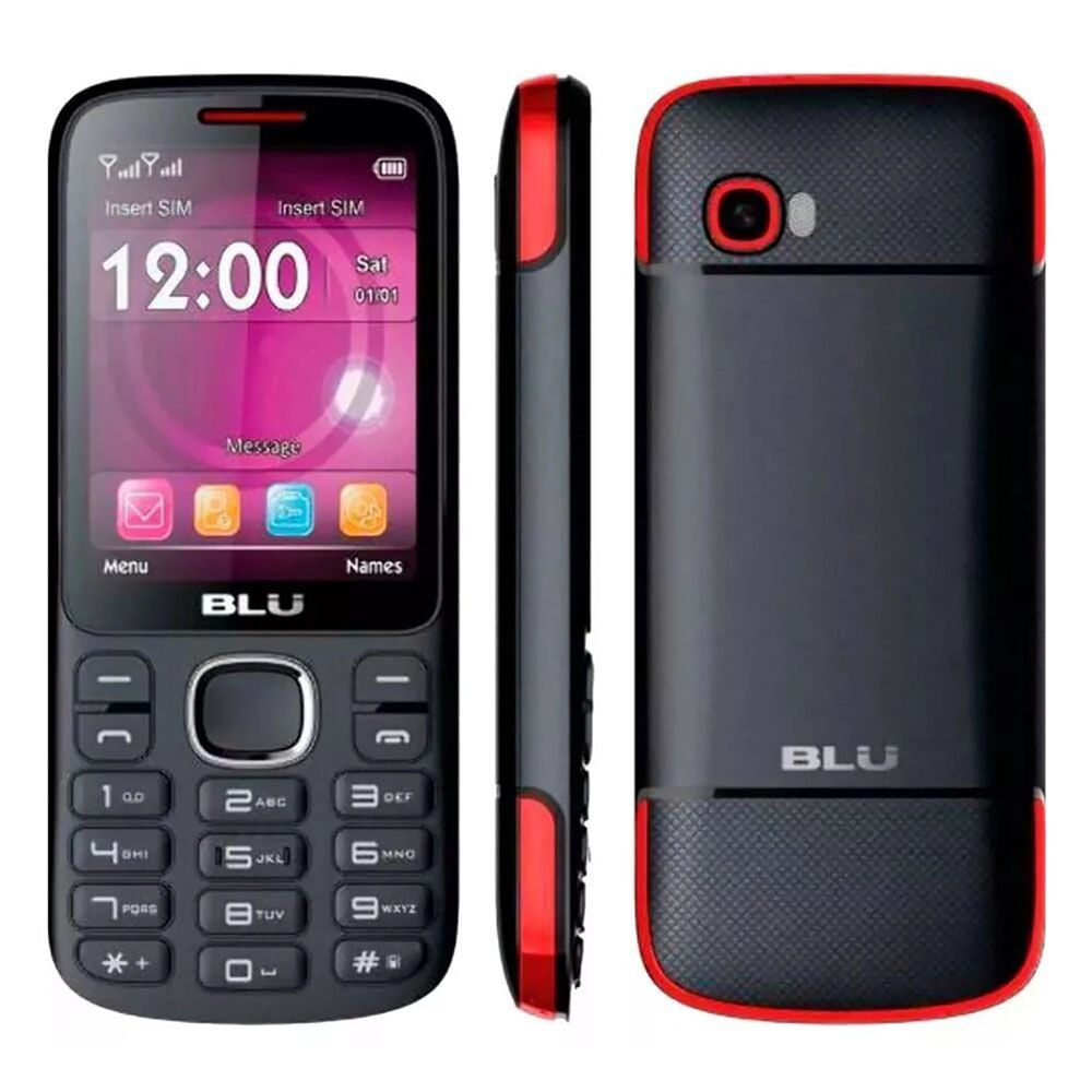 Celular Blu T277T Jenny Negro y Rojo