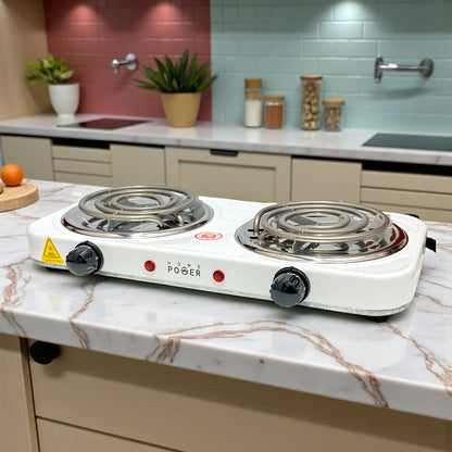 Estufa Eléctrica de Mesa Home Power / 2 Quemadores / Surtida