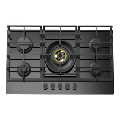 Estufa Empotrable Sankey de 30" / 5 Quemadores / Vidrio Negro