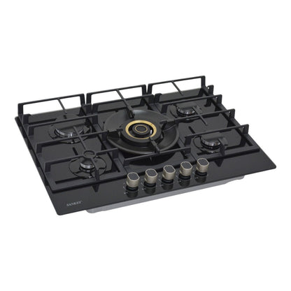 Estufa Empotrable Sankey de 30" / 5 Quemadores / Vidrio Negro